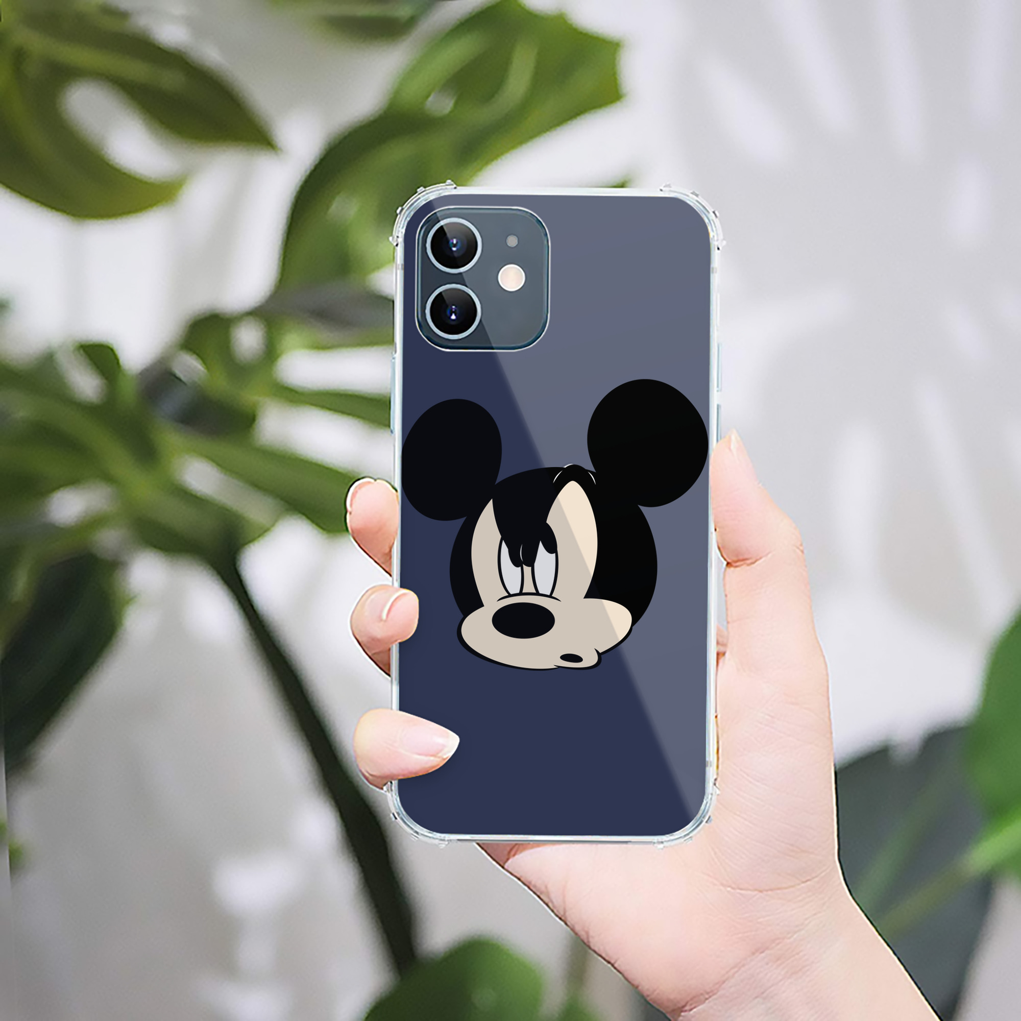 （画像用） ミッキーマウス Mickey Mouse 【iPhone 12シリーズ対応】透明スマホケース（クリアソフトケース）